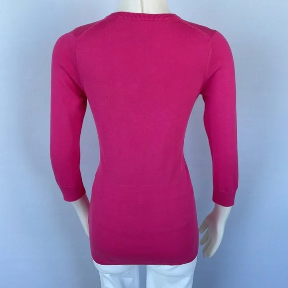 Lacoste Pink Sweater Size 38 3/4in Sleeves - Picture 10 of 13